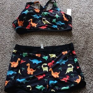 Holipick Women High Waisted Two Piece Bikini Sports Crop Top Swimsuit Scoop 22W